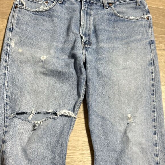 Vtg Levis 505 Jeans Men 36x30 Distressed Destroyed Faded Grunge Hippy Canada Tag - Picture 11 of 16